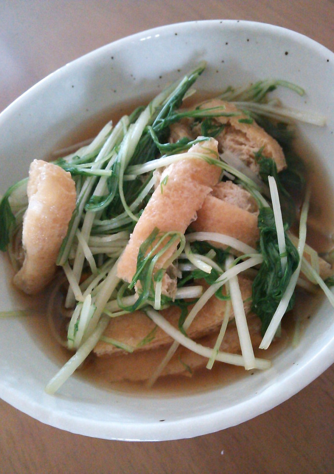 簡単☆水菜と油揚げのサッと煮-レシピのメイン写真