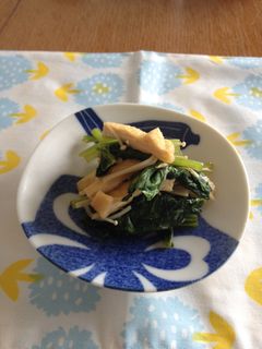 五分で簡単小松菜の煮浸し-レシピのメイン写真