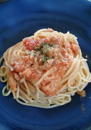 カニ缶とアイスクリームのスバゲティ-レシピのメイン写真