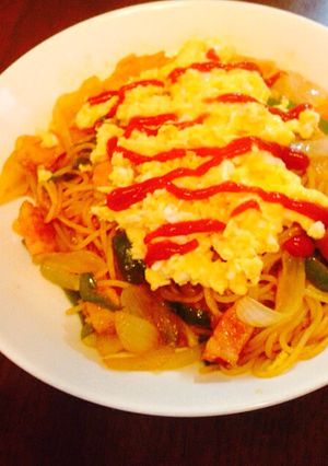 一人で食べるオムナポリタン-レシピのメイン写真