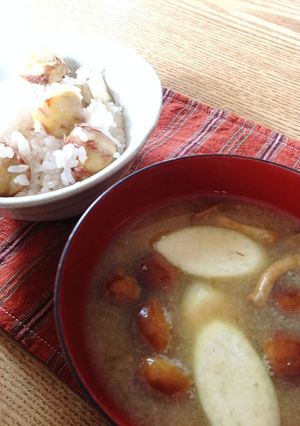 まこもたけとなめこのお味噌汁-レシピのメイン写真