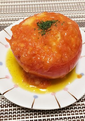 トマトと温泉たまごのチーズ焼き-レシピのメイン写真
