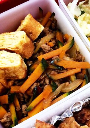 ぴりっと かぼちゃと挽肉のうま炒め-レシピのメイン写真