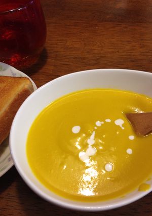 豆乳でヘルシーカボチャスープ-レシピのメイン写真