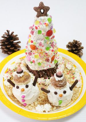 子どもと作ろう！クリスマスツリーケーキ-レシピのメイン写真