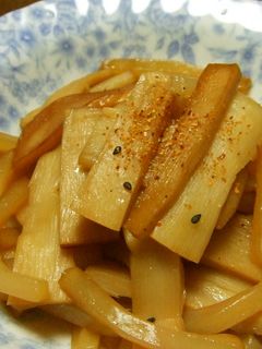 【めんつゆ】でつきこんとメンマの炒め煮♪-レシピのメイン写真