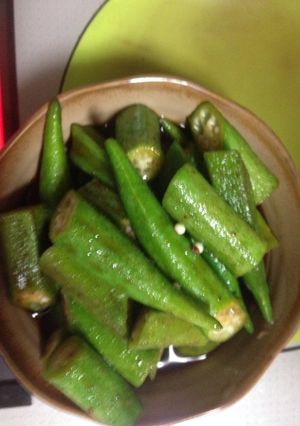 オクラの焼肉のタレ和え-レシピのメイン写真