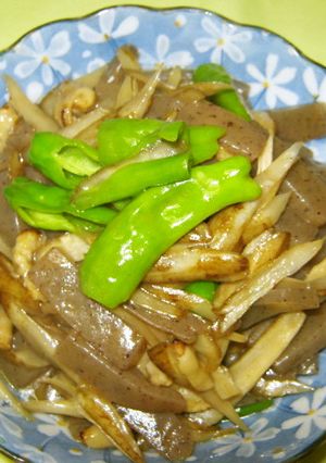 ごぼうとこんにゃくの柚子胡椒風味-レシピのメイン写真