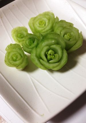 小松菜の芯でお花（笑）-レシピのメイン写真