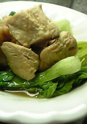 鶏むね肉と青梗菜のワサビ醤油和え-レシピのメイン写真