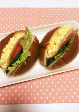 ロールパンのたまごサンド♡-レシピのメイン写真
