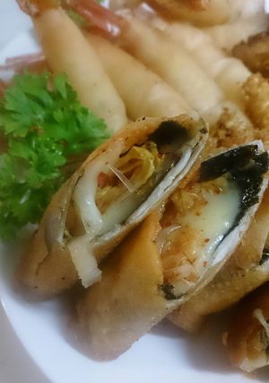 チーズがトロトロ。キムチーズ春巻き☆-レシピのメイン写真
