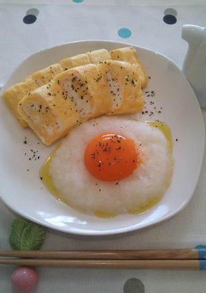 塩たまご焼き☆目玉焼き風大根おろし添え-レシピのメイン写真