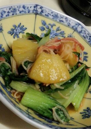 青梗菜とパイン缶の中華炒め-レシピのメイン写真
