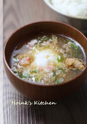 落とし卵入り♪至福の天かすみぞれ汁-レシピのメイン写真
