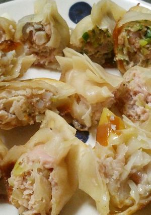 鶏もも肉で餃子の仕込み☆６種類の味分-レシピのメイン写真