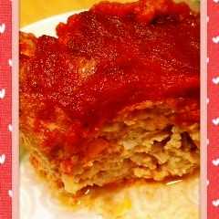 รูปของ デルモンテ完熟トマトソースでミートローフ