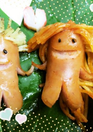 髪の生えたソーセー人②♡♡カップル♡♡-レシピのメイン写真