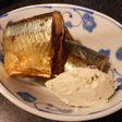 ガーリッククリームチーズ添えサンマの佃煮