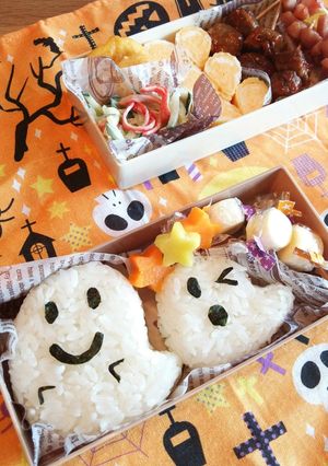 ハロウィーンのおばけちゃん弁当-レシピのメイン写真