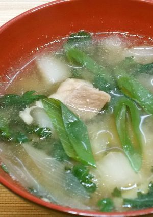 寒い日に☆鳥南蛮お味噌汁-レシピのメイン写真