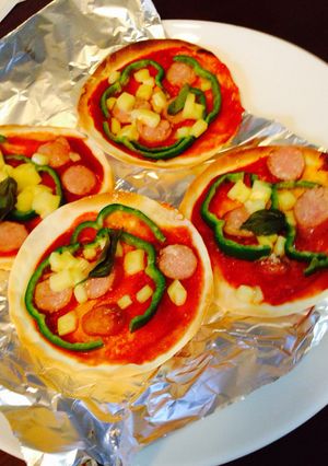 10分で作る餃子の皮ピザ-レシピのメイン写真