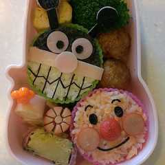รูปของ 簡単*お弁当*アンパンマン*キャラ弁