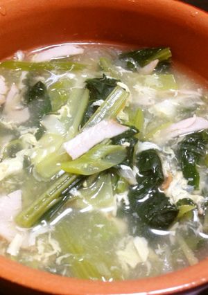 小松菜のしょうがスープ-レシピのメイン写真
