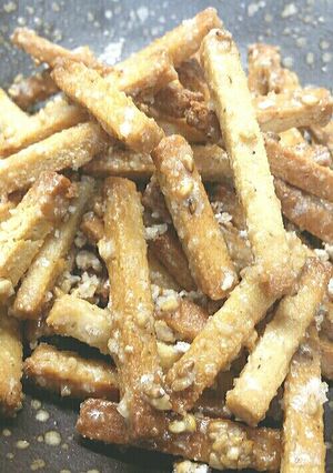 糖質制限高野豆腐おやつ焼きゴマかりんとう-レシピのメイン写真
