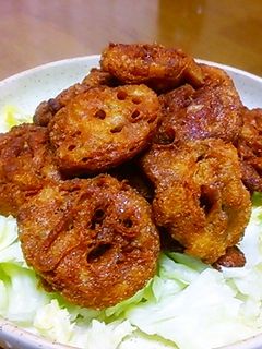 レンコンと納豆の竜田揚げ♪-レシピのメイン写真