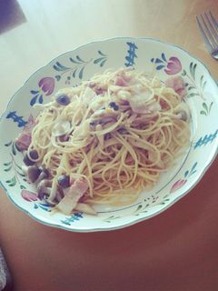 バター醤油風 秋パスタ-レシピのメイン写真