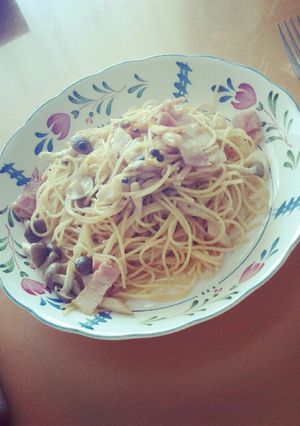 バター醤油風 秋パスタ-レシピのメイン写真