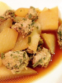 ぽっかぽか 大根と肉だんこの煮物-レシピのメイン写真