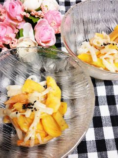 簡単!大根と柿のサラダ-レシピのメイン写真
