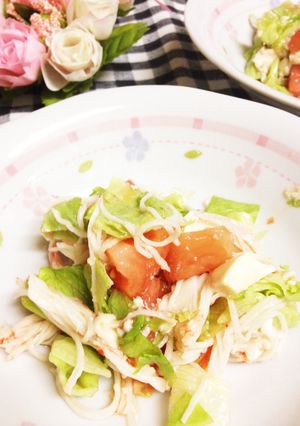 簡単一品!豆腐のサラダ-レシピのメイン写真