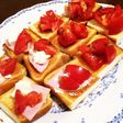 食パンでブルスケッタ☆あり合わせ具材で☆
