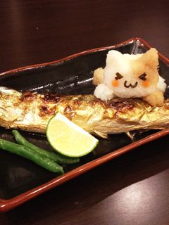 大根おろし ねこ ☆ 猫 アート 秋刀魚-レシピのメイン写真