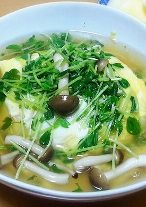 豆苗としめじのあんかけオムライス-レシピのメイン写真