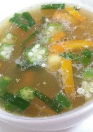 とろとろ♡ほっこり！オクラ中華スープ-レシピのメイン写真