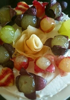 全粒粉、メープルシフォンケーキデコ-レシピのメイン写真