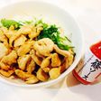 鶏胸肉の篠ソース生姜焼き丼⑅
