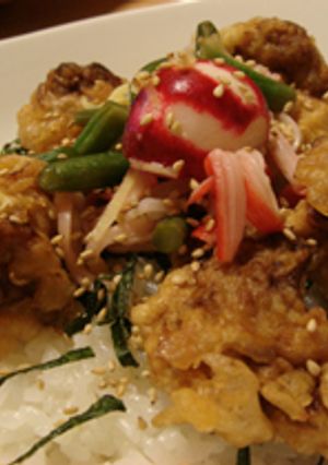 おからこんにゃくで鶏天丼-レシピのメイン写真
