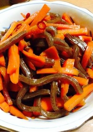 つきこんにゃくとニンジンの炒め煮-レシピのメイン写真