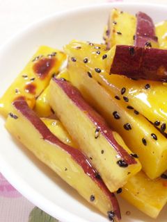 簡単☆蜂蜜で作る 揚げ焼き大学芋-レシピのメイン写真