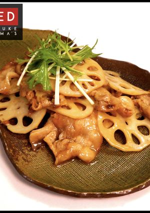 簡単！蓮根と豚肉の甘辛シャキシャキ炒め-レシピのメイン写真