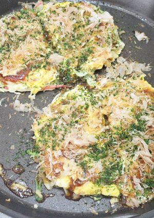 ホットプレートで縁日風お好み焼き-レシピのメイン写真