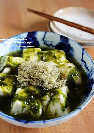 あおさ海苔で!ヘルシーだし豆腐☆-レシピのメイン写真