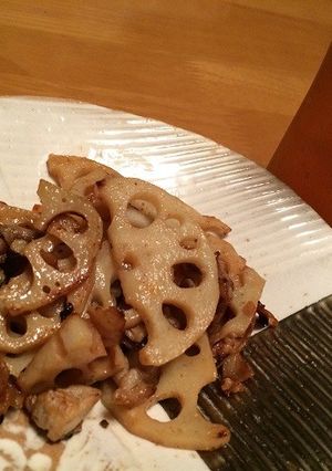 蓮根と豚の塩麹ガーリック炒め-レシピのメイン写真