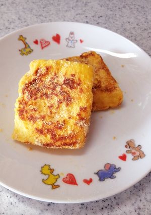 離乳食 中期〜きなこフレンチトースト-レシピのメイン写真