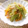 セロリとにんじんの味噌きんぴら。